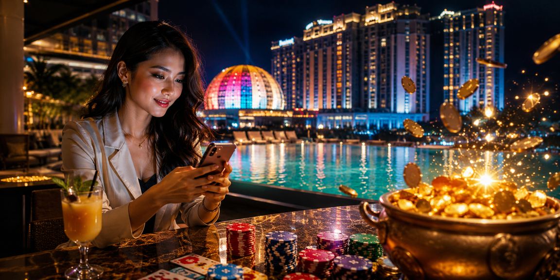 Antara muka kasino mudah alih di kawasan peranginan Genting Highlands Malaysia